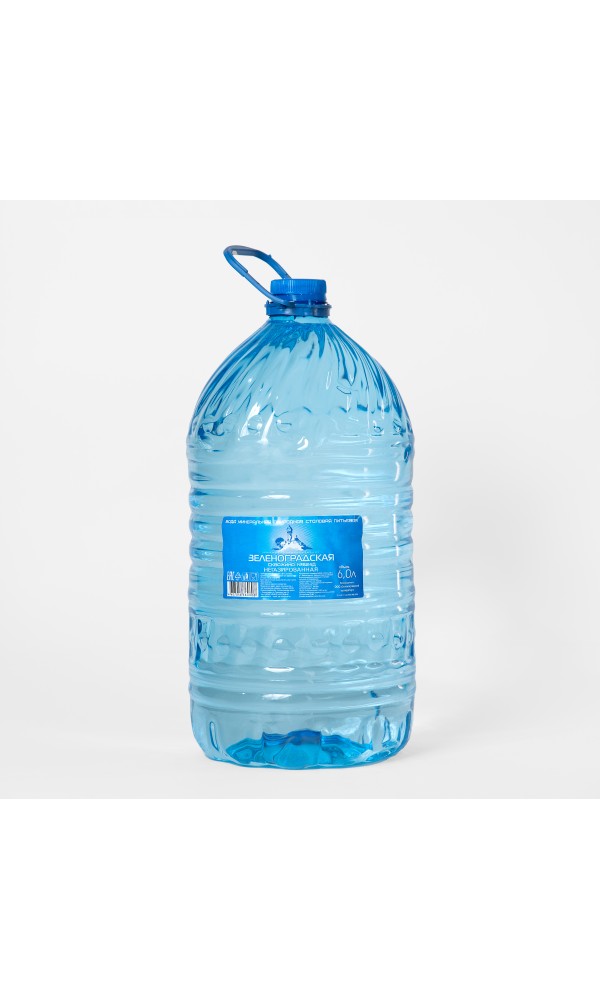 Вода  Зеленоградская питьевая .скваж.624 Д, мин.природная, н/г  6,0 л
